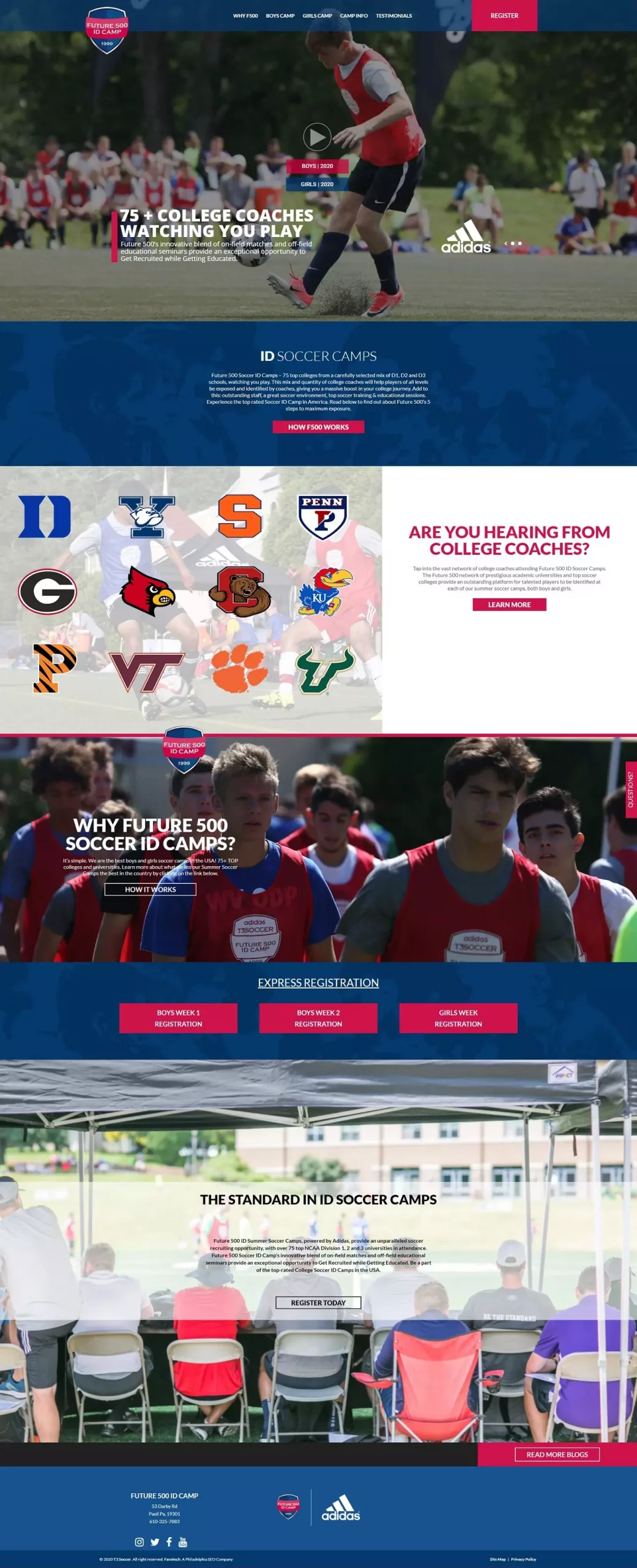 Soccer ID Camps | Future 500 | 75 + Colleges