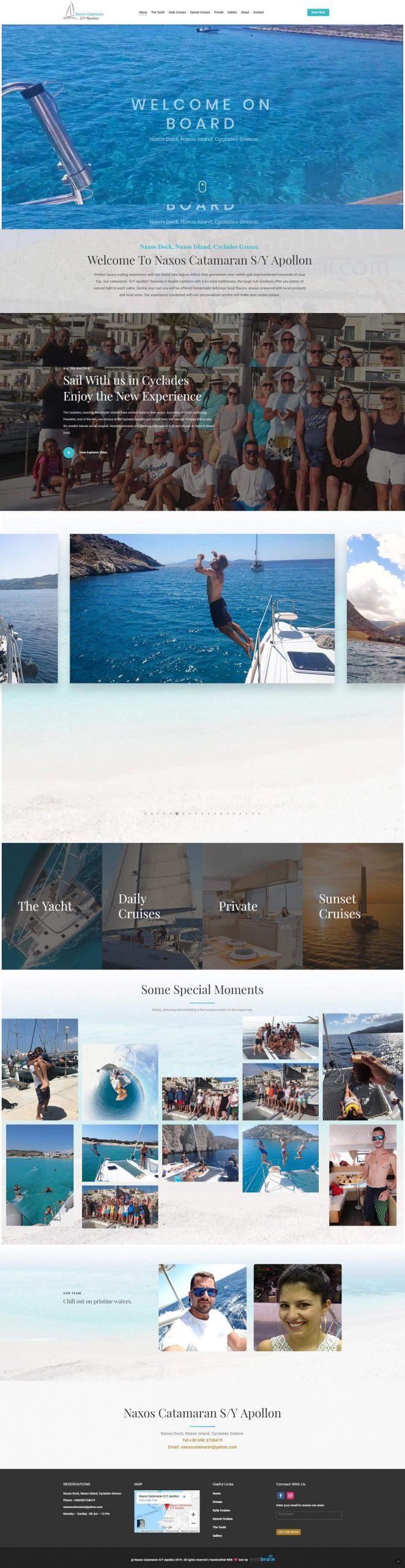 Naxos Catamaran S/Y Apollon Website